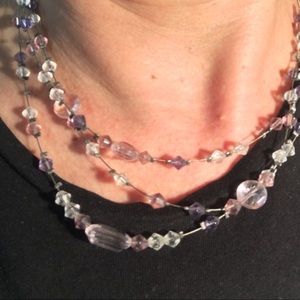 Pink and Purple Bead Necklace